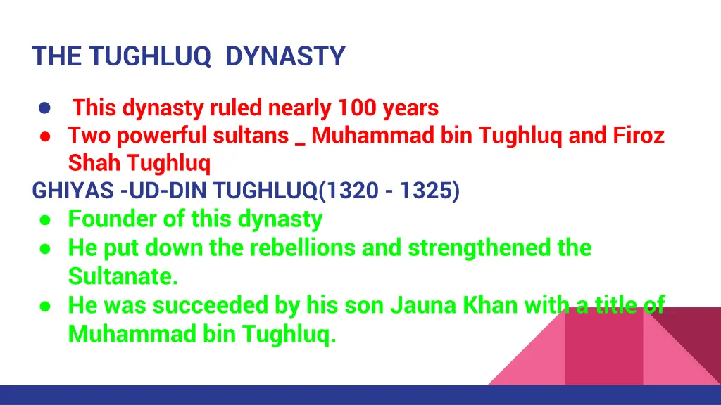 the tughluq dynasty