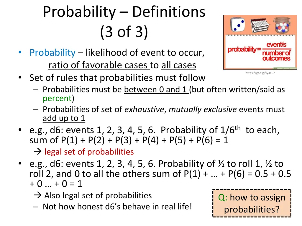 probability definitions 3 of 3 probability