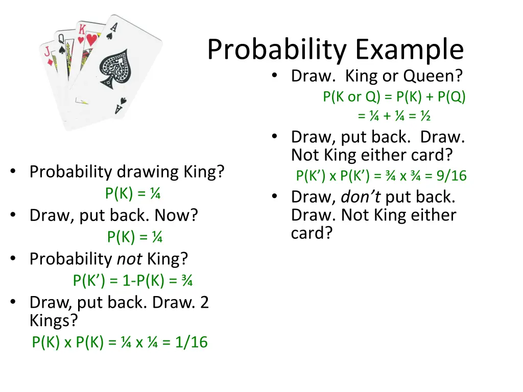 probability example draw king or queen 3