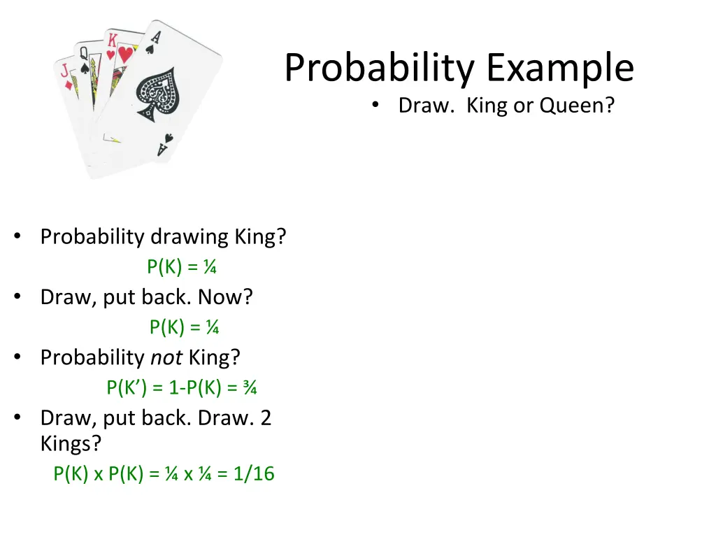 probability example draw king or queen