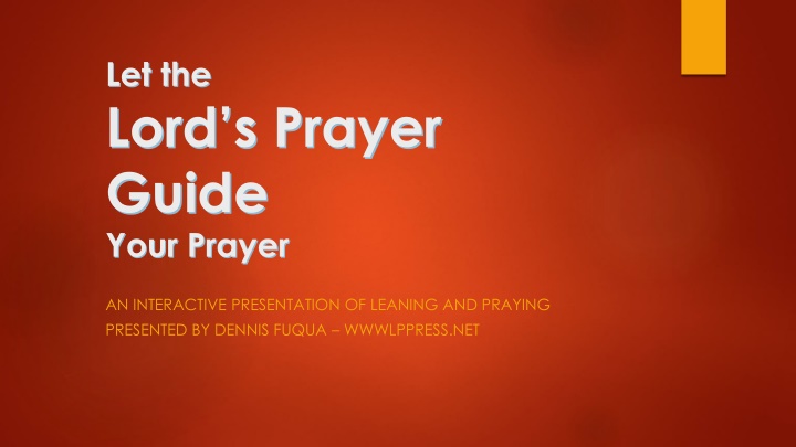 let the lord s prayer guide your prayer