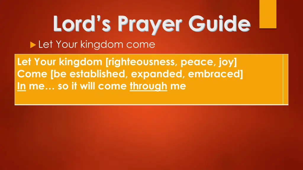 lord s prayer guide let your kingdom come