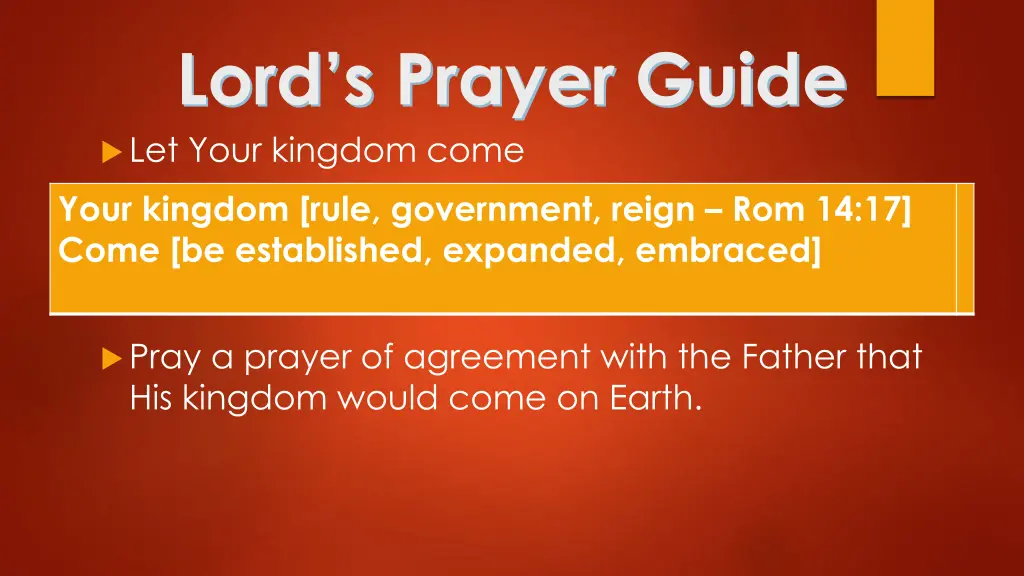 lord s prayer guide let your kingdom come your