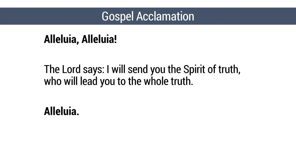 gospel acclamation