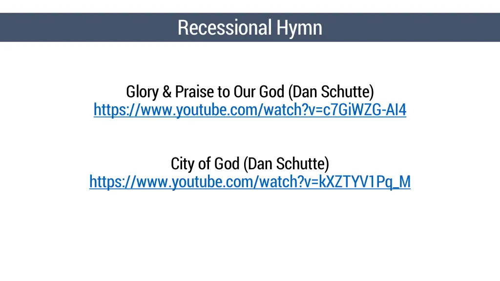 recessional hymn