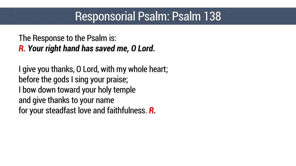 responsorial psalm psalm 138