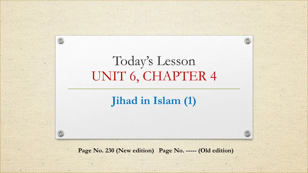 today s lesson unit 6 chapter 4