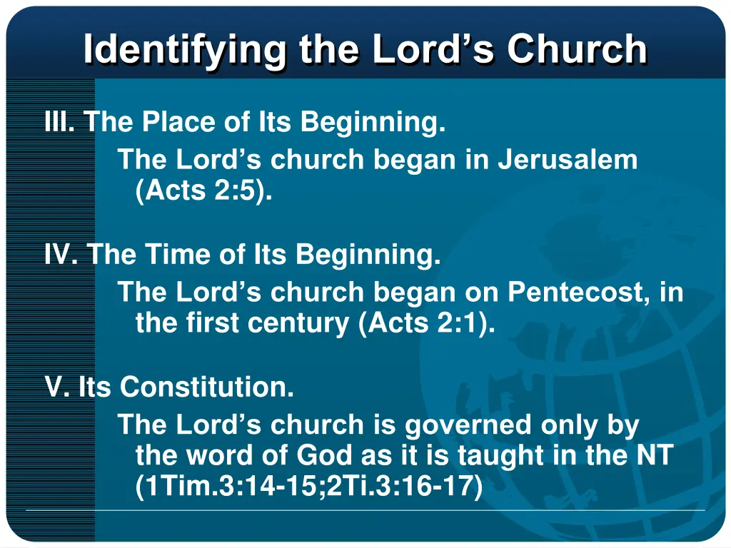 identifying the lord s church 1