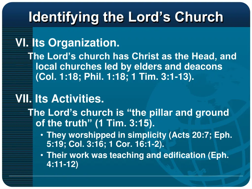 identifying the lord s church 2