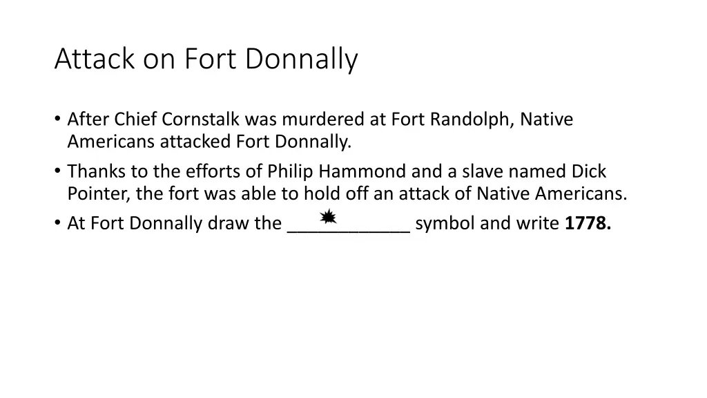 attack on fort donnally