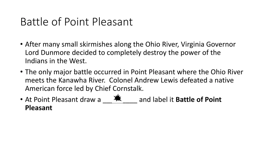 battle of point pleasant