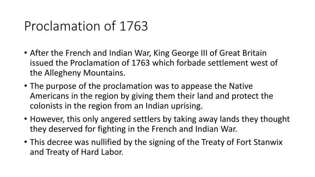 proclamation of 1763