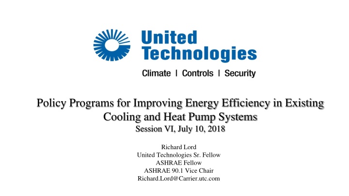 policy programs for improving energy efficiency