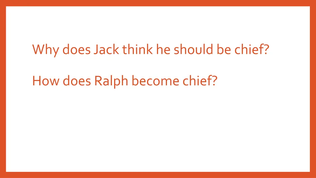 why does jack think he should be chief