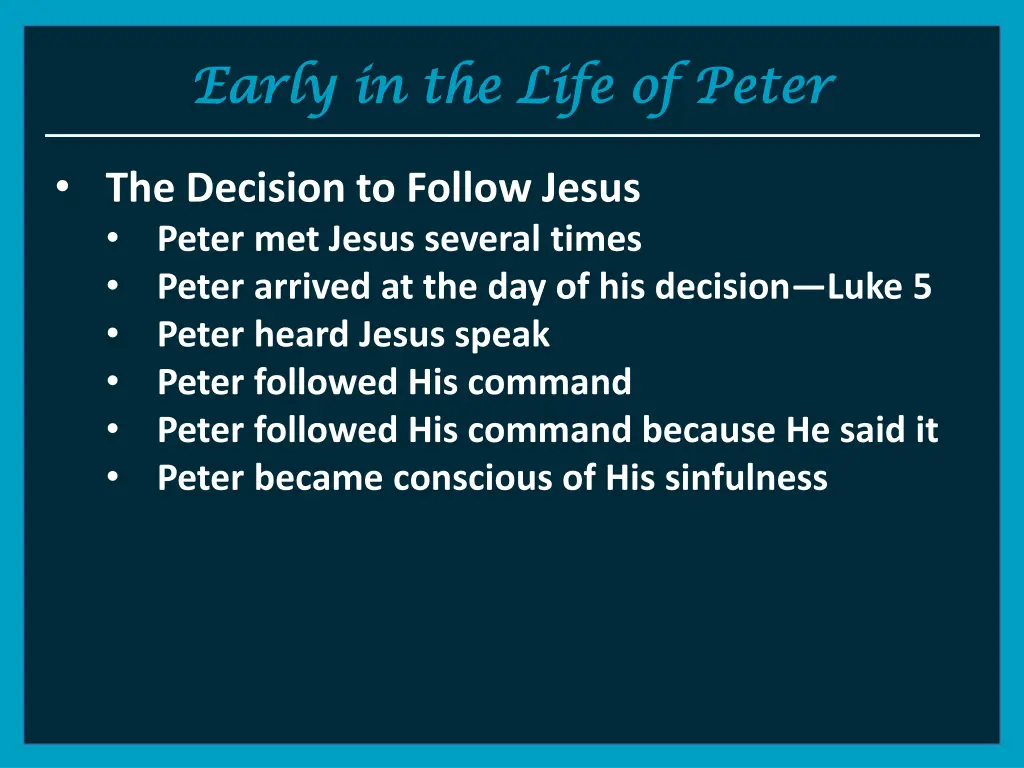 early in the life of peter early in the life 3