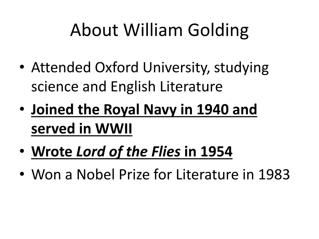 about william golding