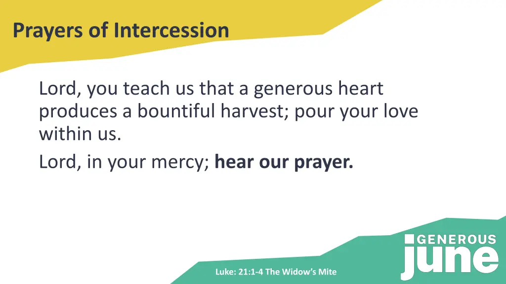 prayers of intercession 1