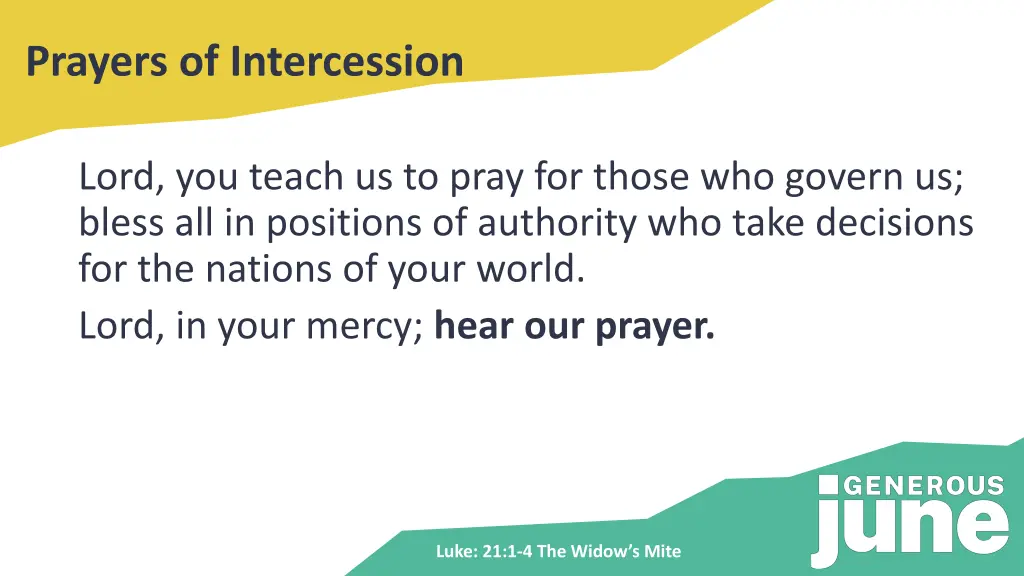 prayers of intercession 2