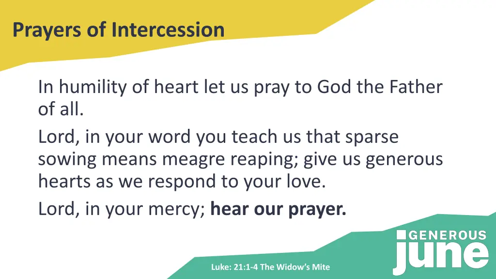 prayers of intercession