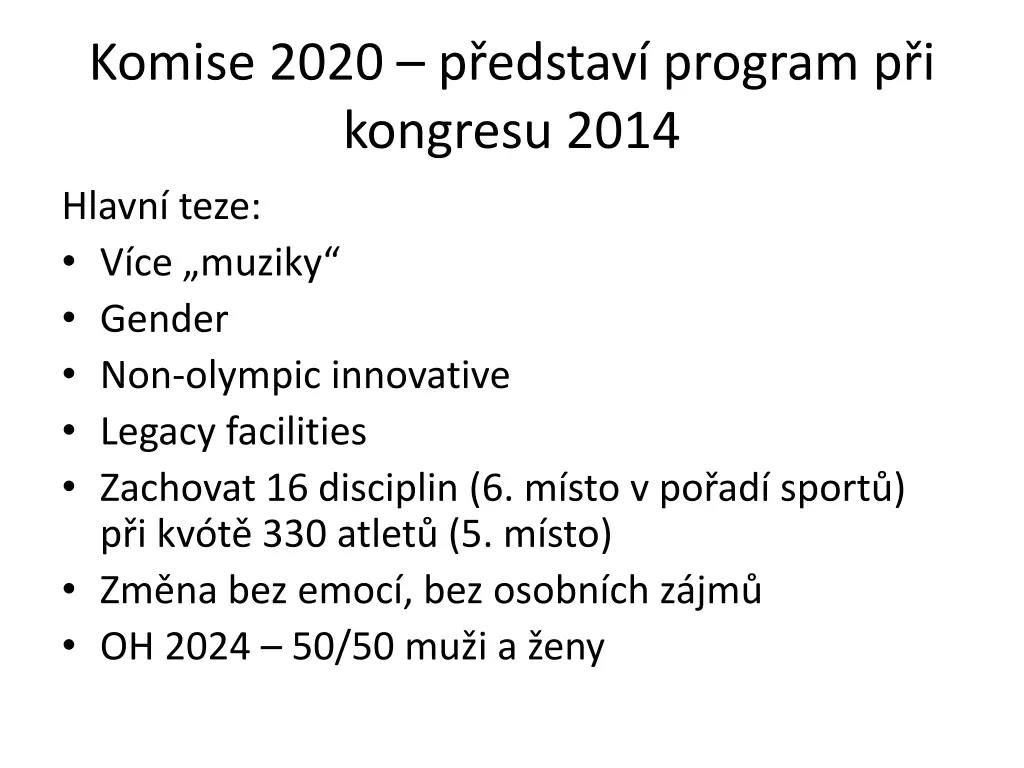 komise 2020 p edstav program p i kongresu 2014