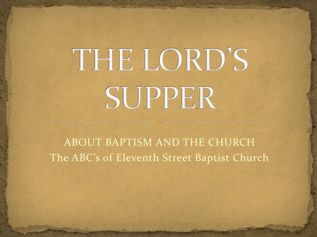 the lord s supper