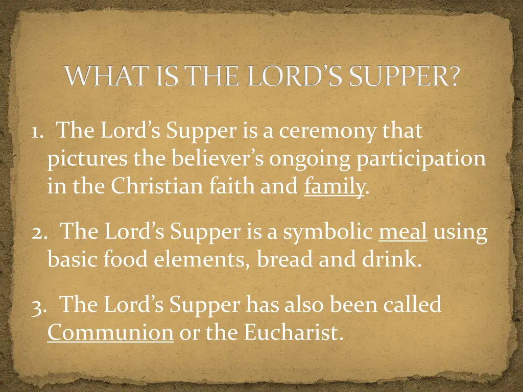 what is the lord s supper