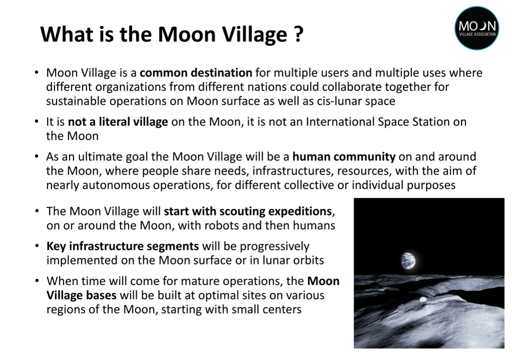 what is the moon village