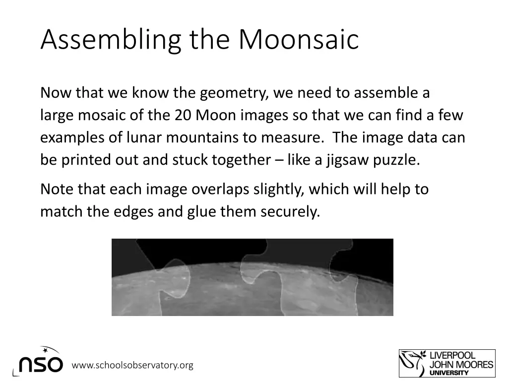 assembling the moonsaic