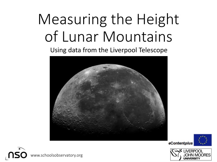 measuring the height of lunar mountains using