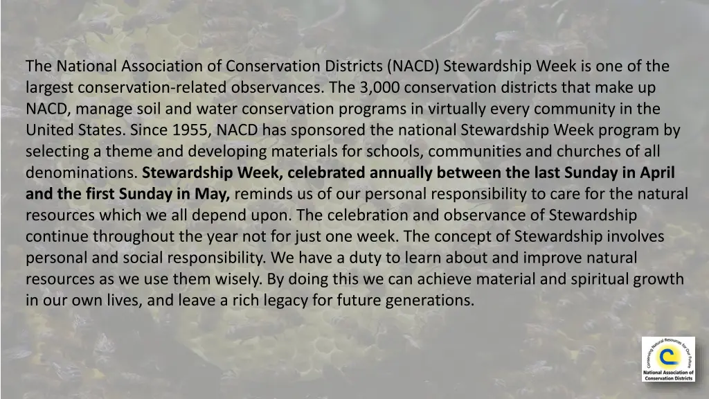 the national association of conservation