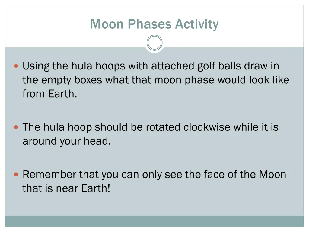 moon phases activity