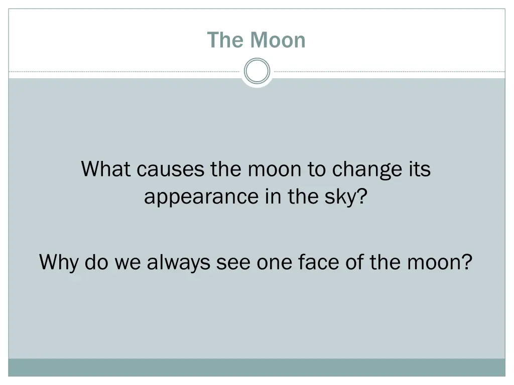 the moon