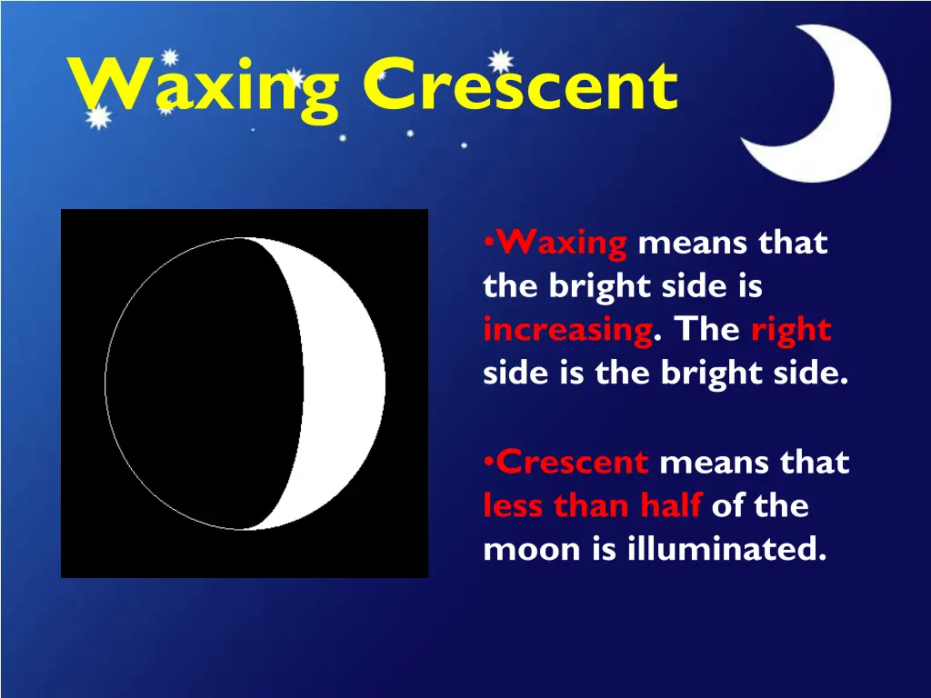 waxing crescent