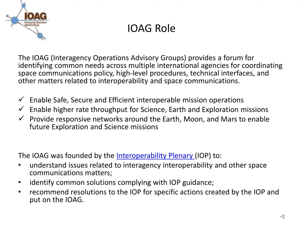 ioag role