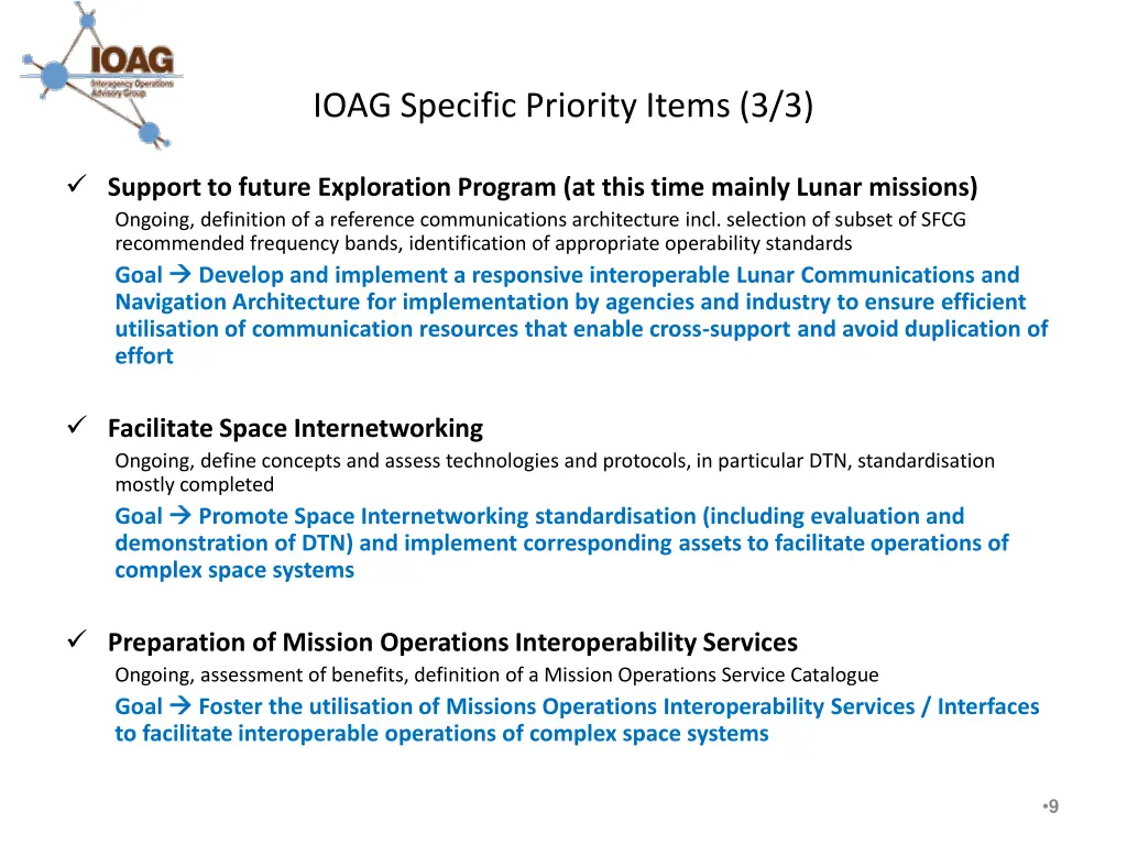 ioag specific priority items 3 3