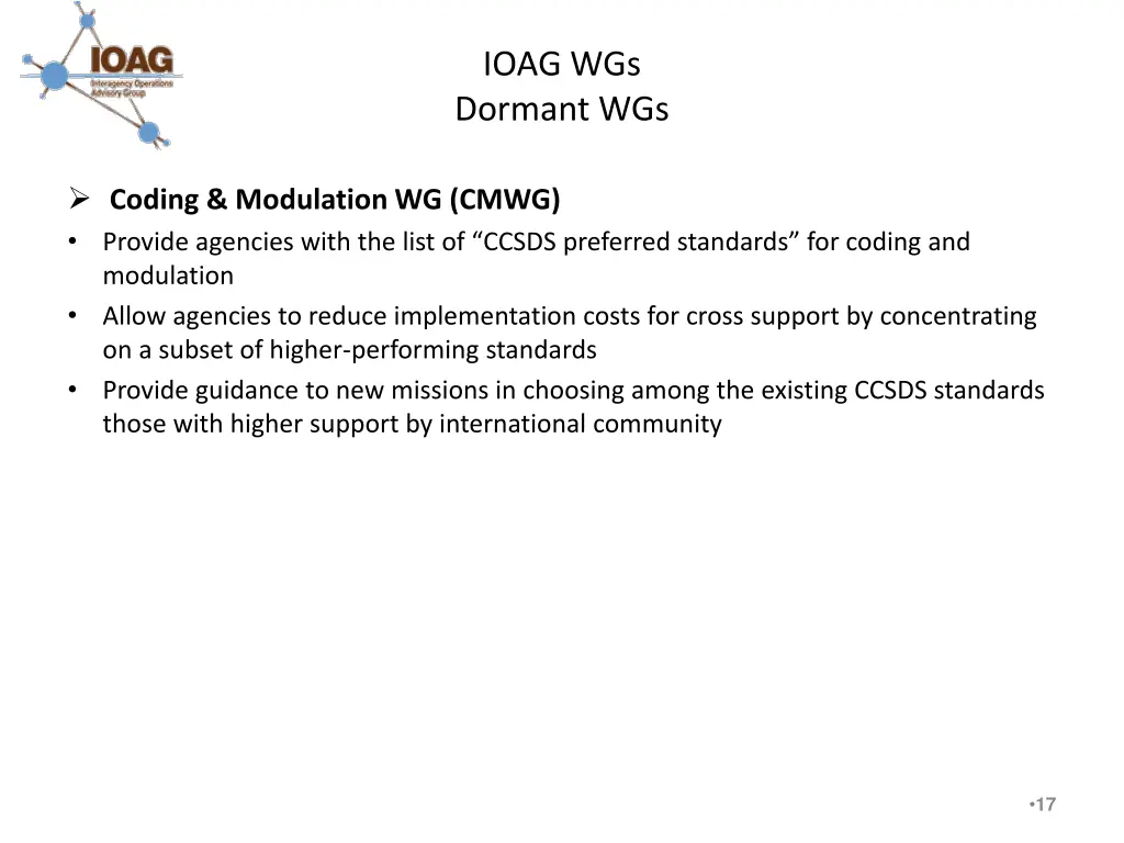 ioag wgs dormant wgs