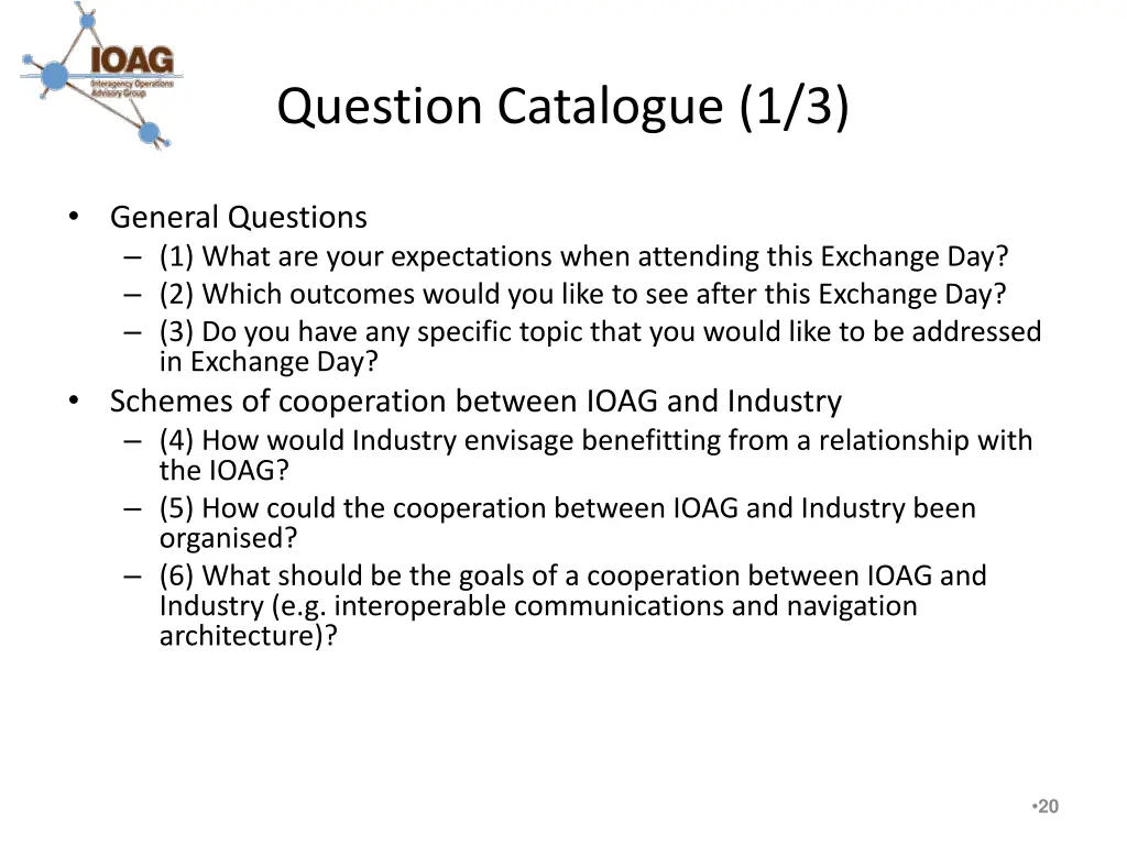 question catalogue 1 3