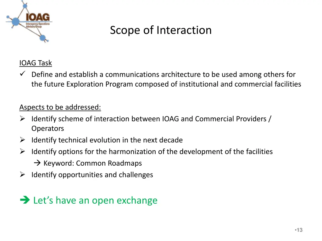 scope of interaction