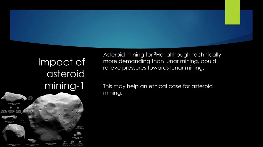 asteroid mining for 3 he although technically