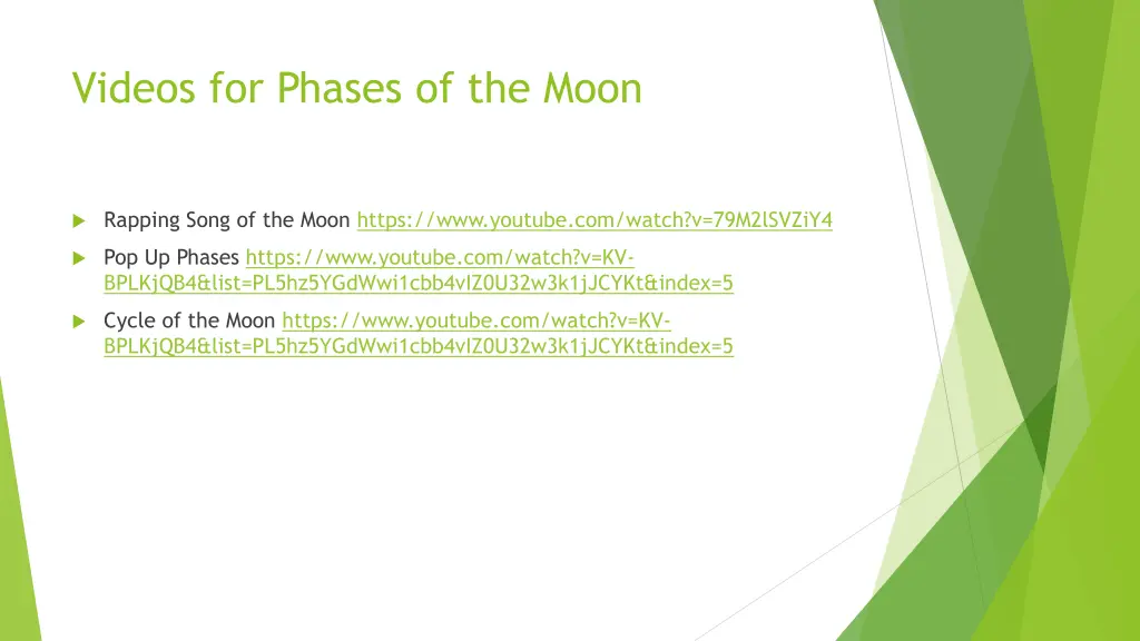 videos for phases of the moon