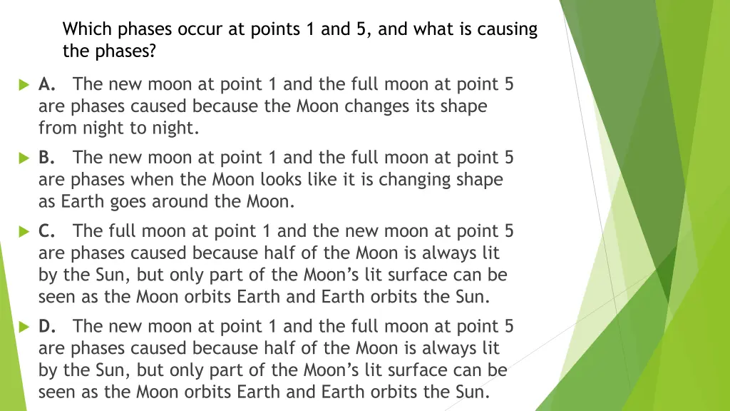 which phases occur at points 1 and 5 and what