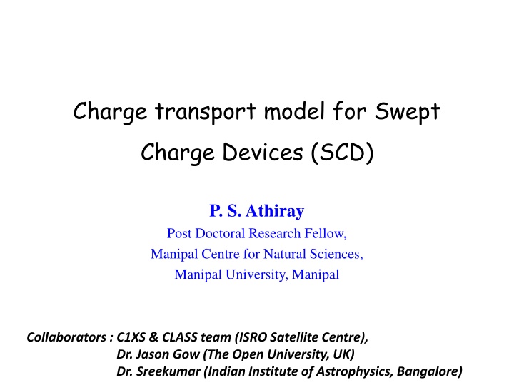 charge transport model for swept charge devices