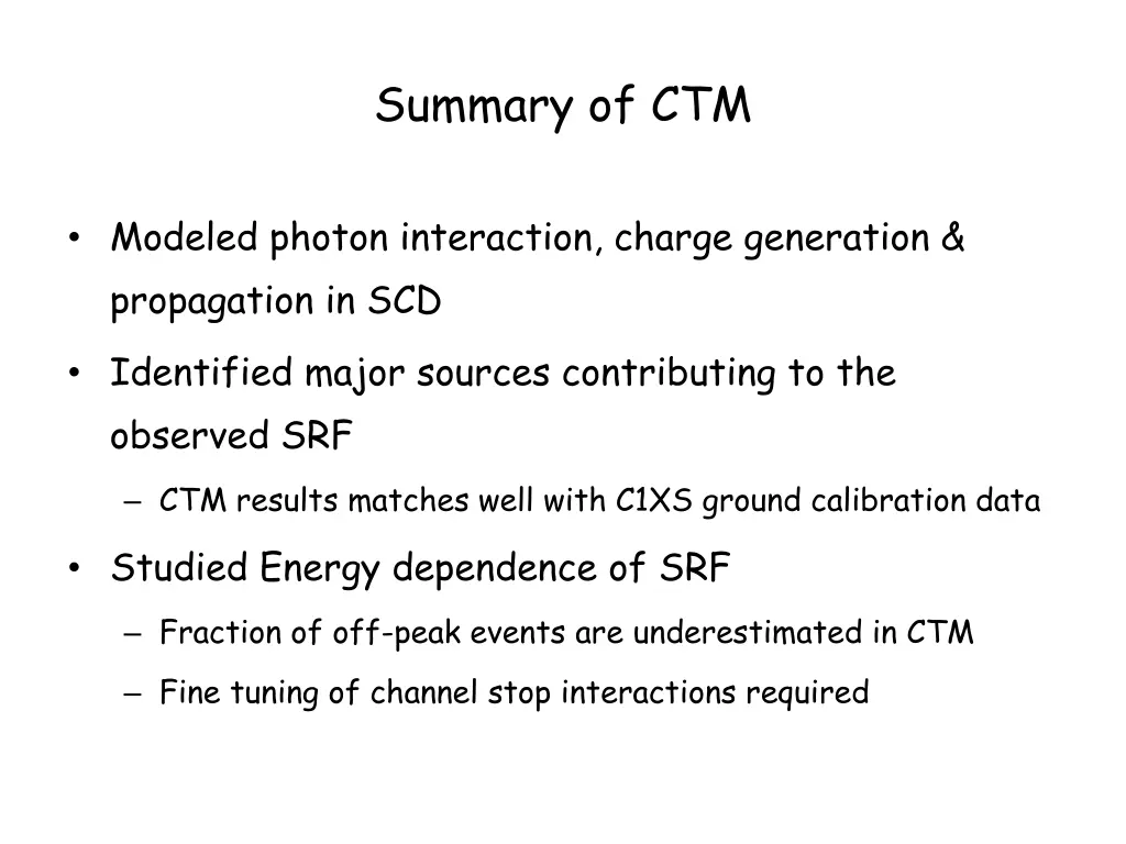 summary of ctm