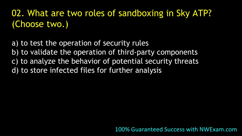 02 what are two roles of sandboxing