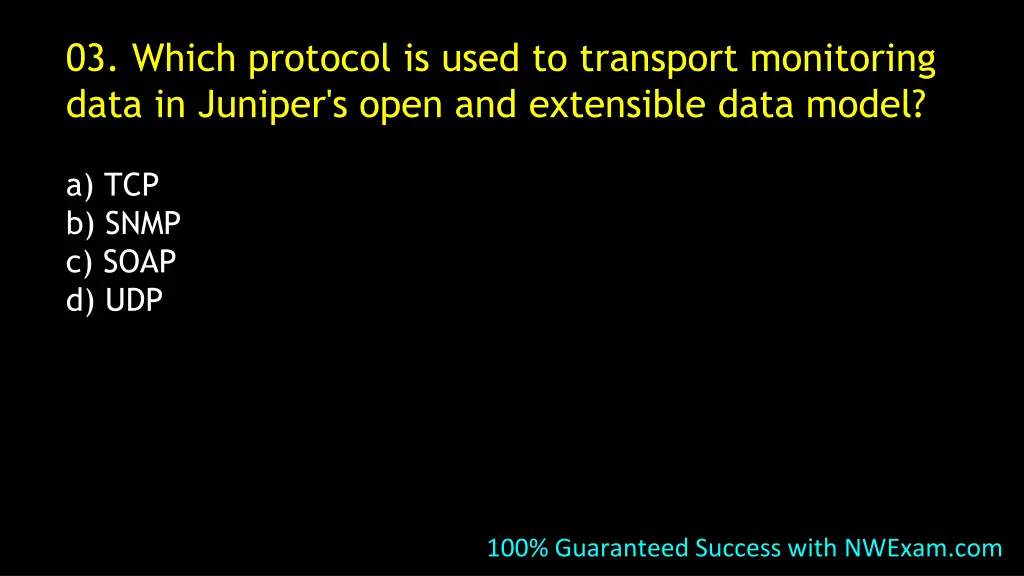 03 which protocol is used to transport monitoring