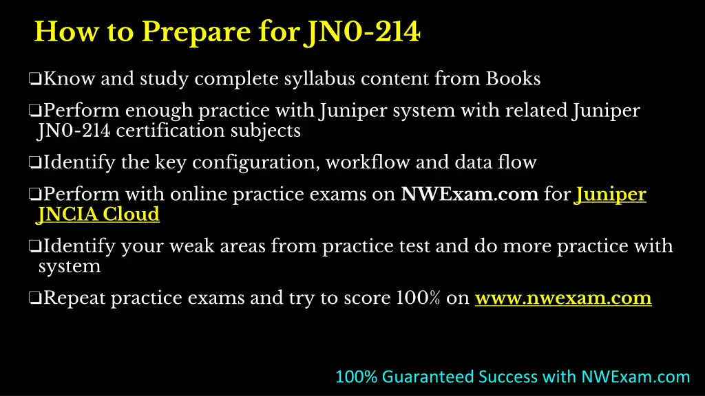 how to prepare for jn0 214