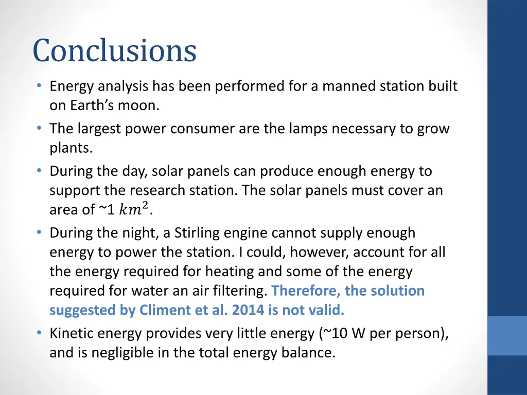 conclusions energy analysis has been performed