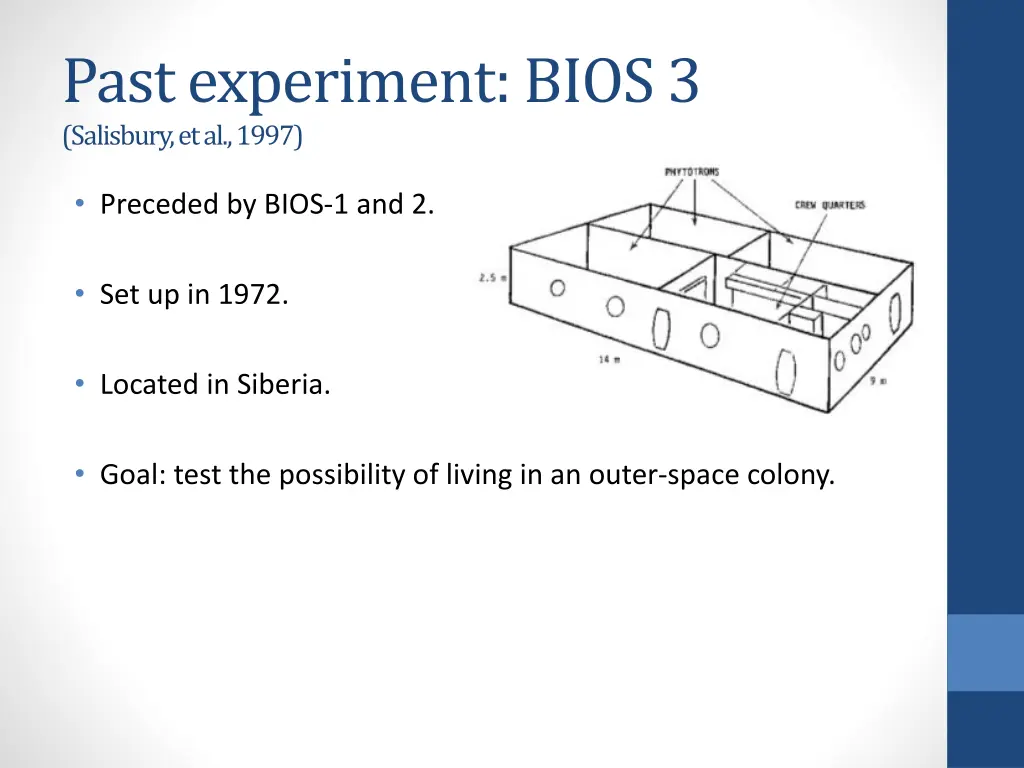 past experiment bios 3 salisbury et al 1997