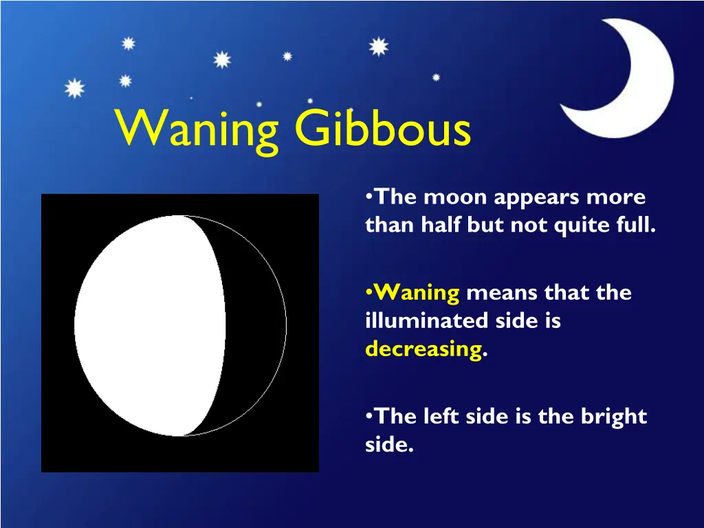 waning gibbous