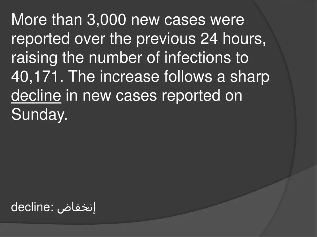 more than 3 000 new cases were reported over